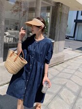 牛仔连衣裙，女装连衣裙，肆尔