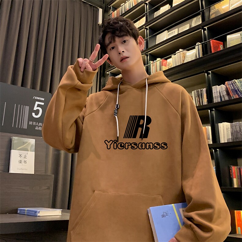 港风抖音直播得物高品质宽松麂皮绒连帽卫衣W6203P48，男装卫衣，电商C408(原B339-1)