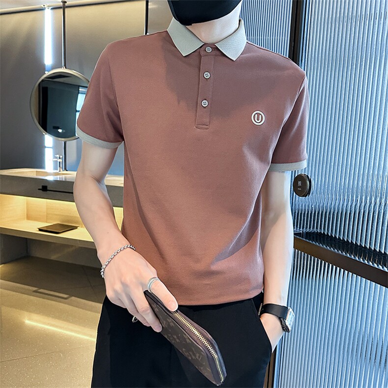 爆！现货主推夏季短袖翻领Polo衫5色大码半袖T066-特P40,男装T恤,电商D342