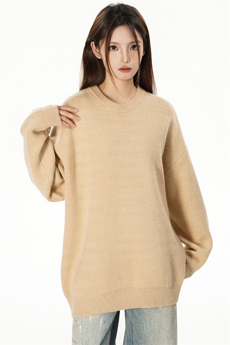 特批女模新款高品质安哥拉圆领宽松毛衣针织衫A268-M800特批35,男装针织衫/毛衣,电商A268