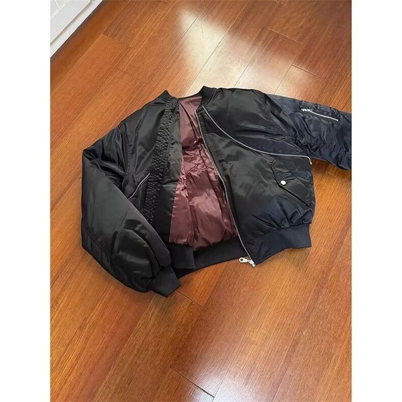 有货DMF874-特批85冬季加厚高级设计感飞行员夹克棉服图片
