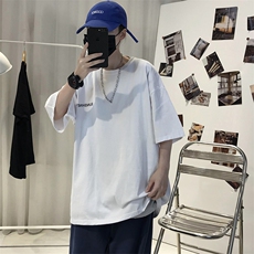 XZ115A-T06200克纯棉男女字母印花大码S-5XL10色T恤衫圆领半袖，男装T恤，星座115A-3
