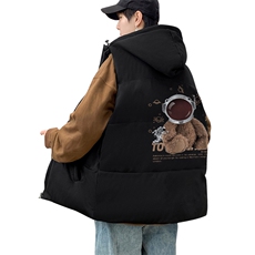 新款秋冬棉衣马甲潮流宽松加厚保暖背心棉服男装MF05P68控98，男装棉衣，电商A086