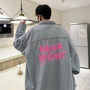 牛仔夹克男大码牛仔外套男茄克 NJ77321-P60加绒款-P75图片