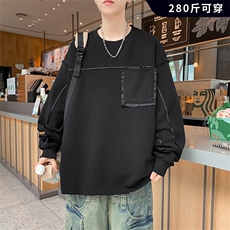 春秋男士港风潮牌大码时尚卫衣套头上衣时尚美式慵懒风长袖上衣，男装卫衣，星座1013-1
