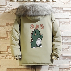 MM48037-P130冬季大毛领衣男士大码加厚袄男服砖墙，男装棉衣，电商A040A