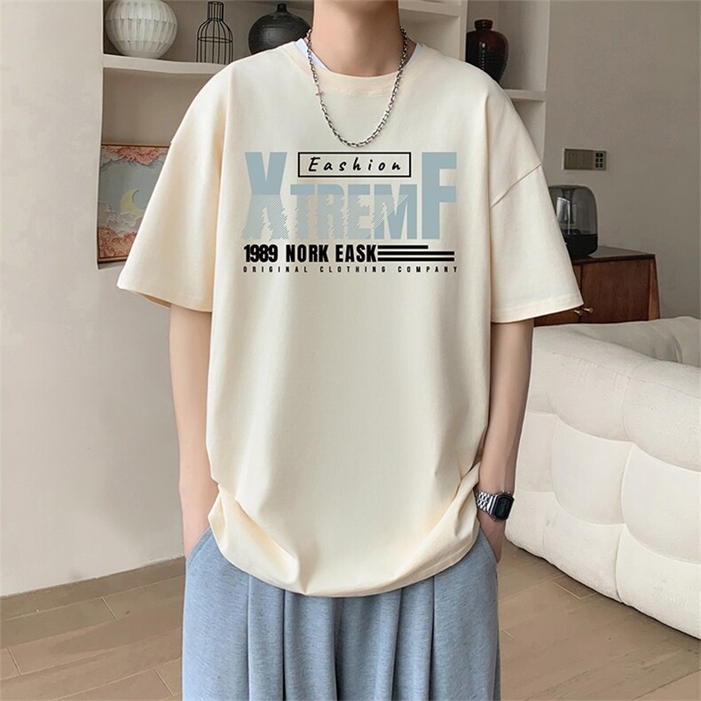 宽松短袖T恤男夏季2024新款美式半袖衣服ins潮男生体恤TA20,男装T恤,星座1116A-1（原606A）
