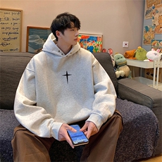 供抖音丶重磅高品棉350克排扣连帽十字卫衣LW6071-特p58控78，男装卫衣，星座508（原C305）
