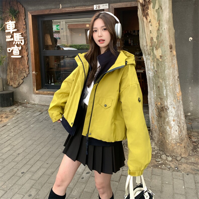 衣珂纱朗2D044-现货！主推25冬新款冲锋衣二合一加厚打底+外套图片