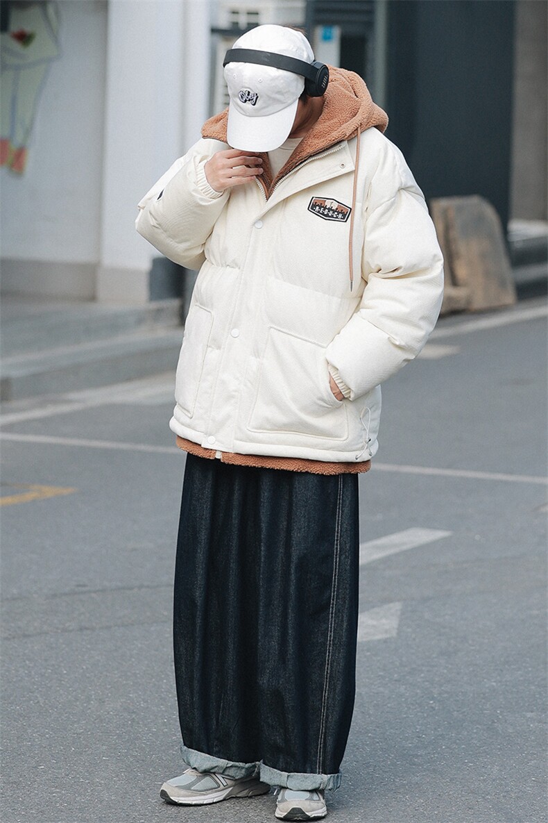 冬季青少年假两件棉衣外套加绒加厚时尚棉服男女8117-P140控价188,男装棉衣,电商A441-1