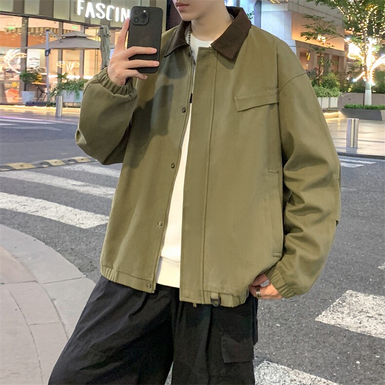 美式复古翻领外套男士秋季新款休闲高端行政夹克JK02560-P85,男装夹克,星座308B-2
