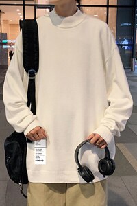 M18045-P45加绒款-P65半高领毛衣男士大码针织衫男毛线衣男，男装针织衫/毛衣，电商A040
