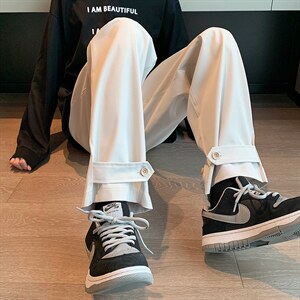 L春夏美式oversize裤子ins直筒高街宽松高级感男裤 K2601-P34图片