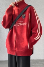 8XL-M超大码毛衣棒球服外套男针织衫开衫赛车夹克男MY1220-P118，男装夹克，电商D206-1