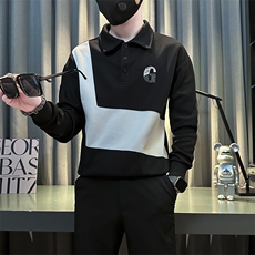 痞帅高级感拼接翻领男士卫衣外套社会小伙店主风301C-WY49P58控78，男装卫衣，星座301C（原B323）