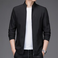 男士夹克外套2023秋季新款棒球领休闲男士爸爸外套秋装中年男上衣，男装夹克，电商B212（原钱塘6029）