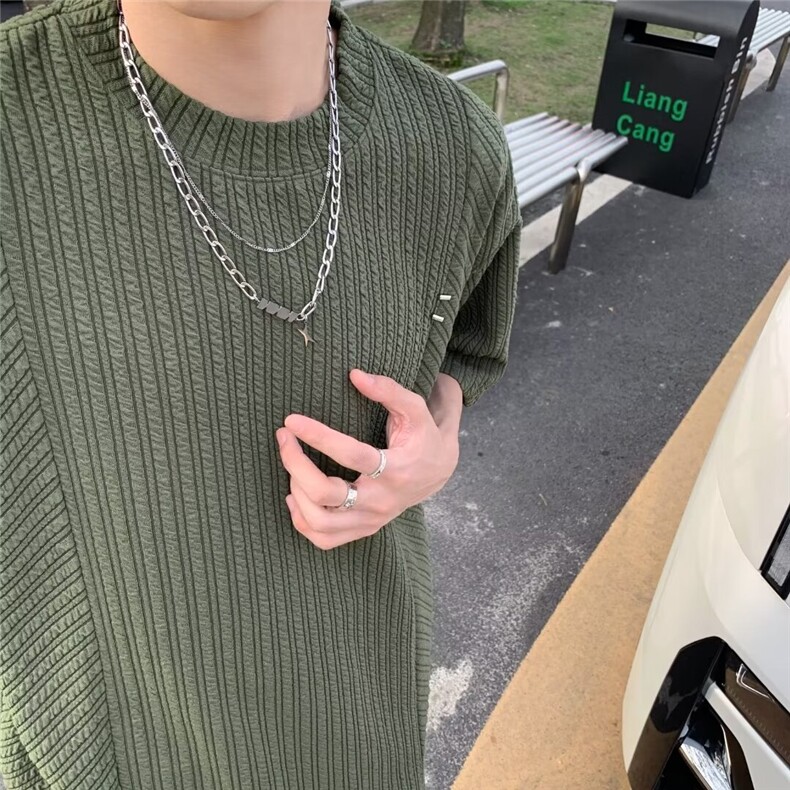 美式潮潮流短袖男装半袖夏季T恤 W5005 P38图片