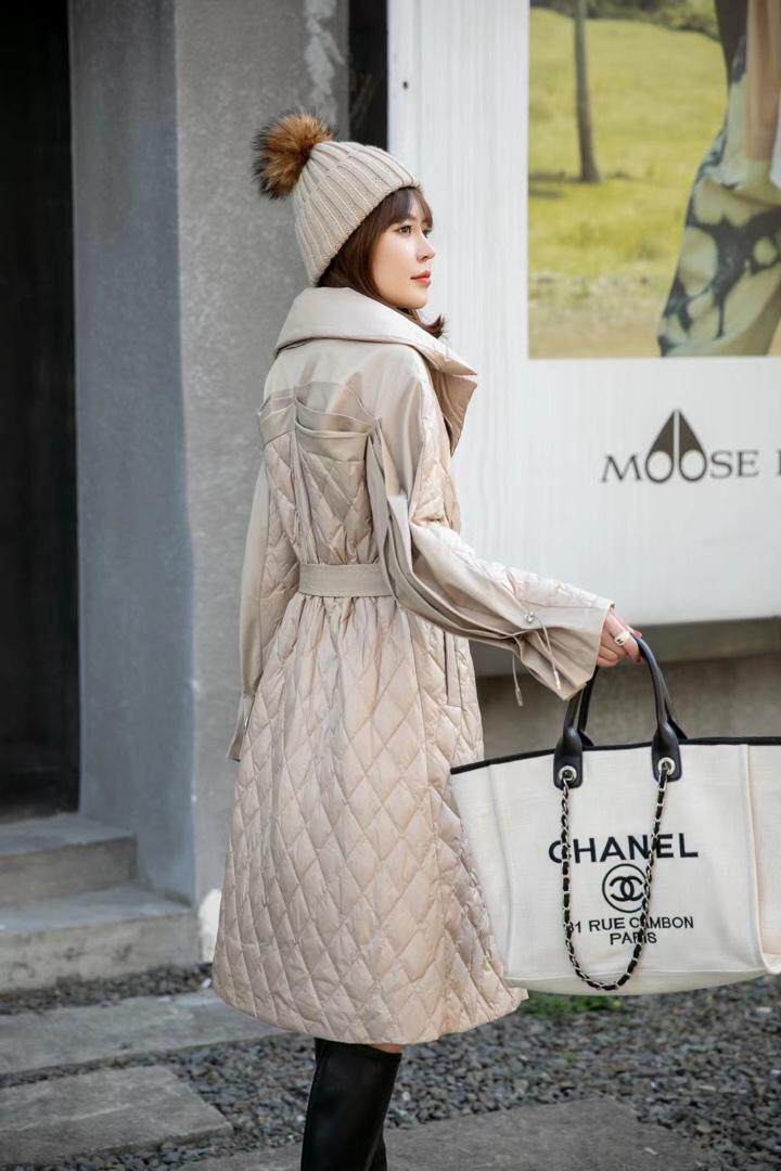 2021新长风衣设计款羽绒服，女装风衣，溪肆