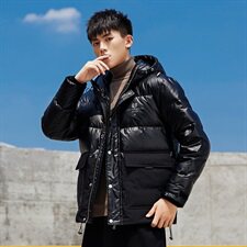 2020冬装新款潮牌亮色连帽羽绒服男士百搭外套A438-850，男装羽绒服，电商A438