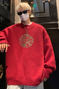 高质量！秋冬季半高领毛衣男士加绒加厚线衣针织衫男DMY530-特P38图片