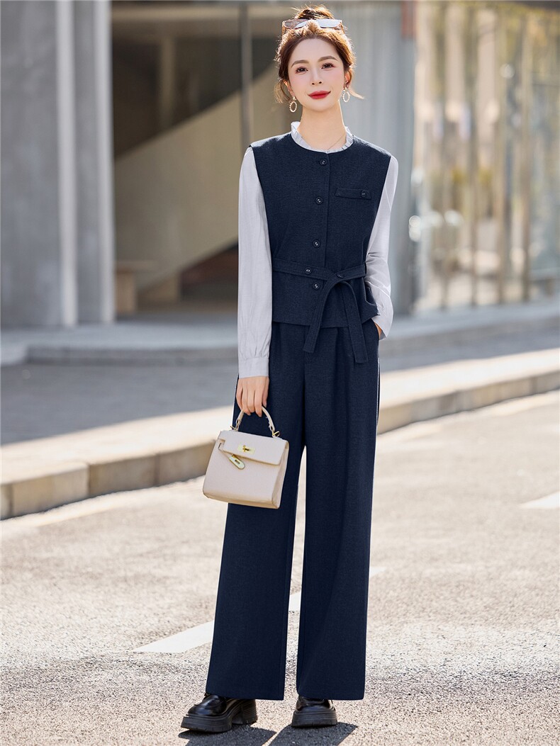 《现货》bao款2026年春季新款马甲套装商务风韩剧穿搭休闲显瘦女，女装套装/套裙，韩宇舍