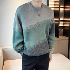 扎染毛衣男大码潮牌ins宽松休闲针织衫MY07-P42，男装针织衫/毛衣，星座1109-3
