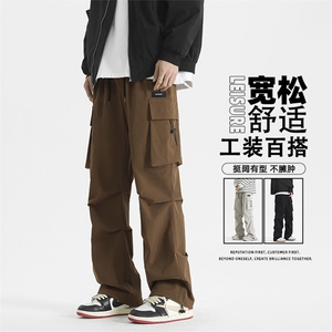 美式伞兵工装长裤男潮牌直筒休闲登山裤K211-特批-38加绒特批48图片