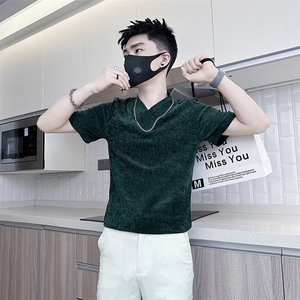 短袖T恤男春夏季修身打底衫社会小伙301C-DT76-P58控78图片