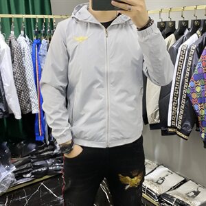 7205 秋季新款男士蜜蜂刺绣连帽夹克衫 P165图片