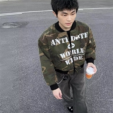 1506A/GB9670/P112美式休闲迷彩夹克男短款外套宽松时尚棒球服，男装夹克，星座1506A