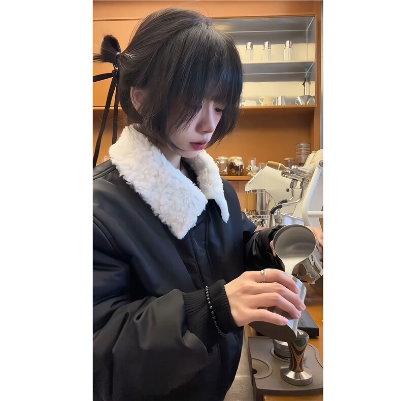 羊羔毛可脱卸领子韩版棒球棉衣外套D328-YY32-P138,男装棉衣,电商D328