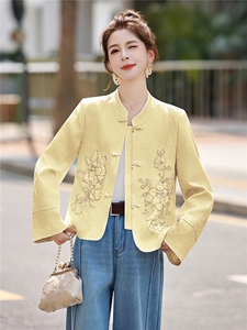 中式小香风提花短款外套女春秋2026新款洋气百搭减龄G风上衣外套图片