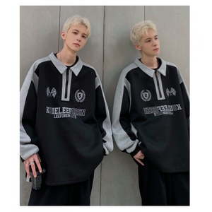 半拉链卫衣男款2025春秋美式潮牌痞帅青少年男装上衣外套W83-P58图片
