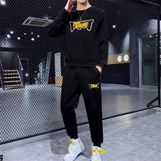 圆领卫衣套装2021春秋新款青少年休闲运动潮流两件套S806-P35，男装卫衣，星座509