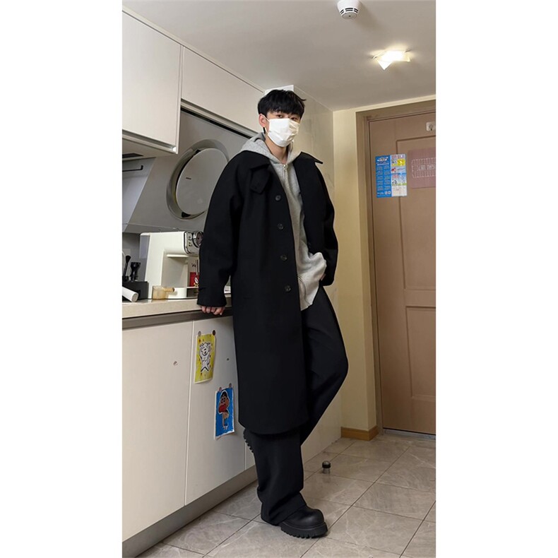 有货～冬季可立领ins韩版加棉加长毛呢大衣棉衣外套NZ666批135,男装棉衣,星座1004-6