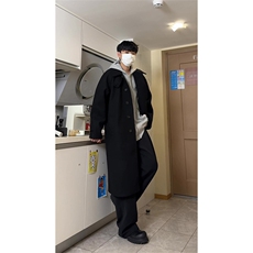 有货～冬季可立领ins韩版加棉加长毛呢大衣棉衣外套NZ666批135，男装棉衣，星座1004-6