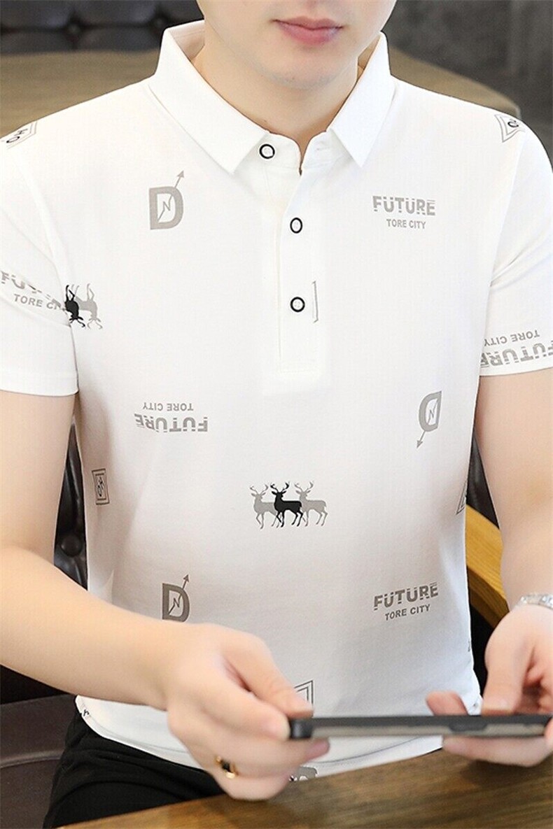25013-P35春季休闲时尚T恤男短袖打底衫商务休闲修身翻领POLO衫,男装T恤,电商D310B-1