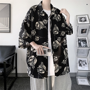 花色短袖衬衫港风日系设计感小众衬衣潮ins痞帅宽松 A071-C41-P38图片