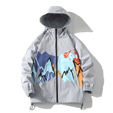 7XL-M连帽夹克外套男2023秋装新款潮印花加肥加大码胖子风衣控88,男装夹克,钱塘717(原712)