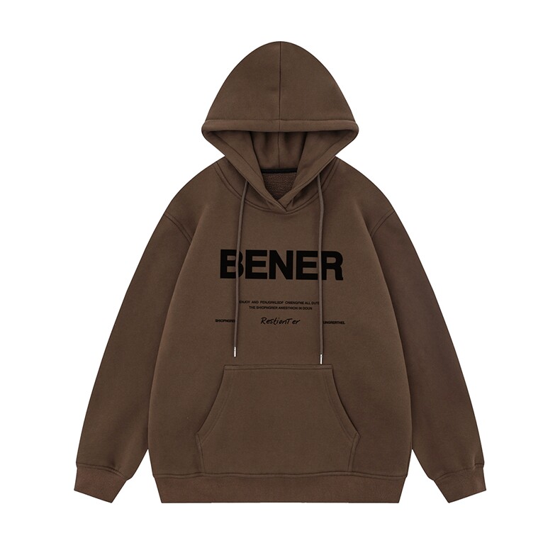 白底23秋季时尚百搭宽松字母印花潮流连帽卫衣W2022P40控58，男装卫衣，电商A247-1