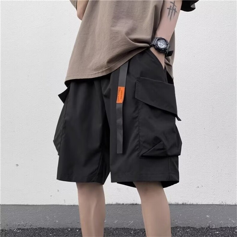 港风机能工装短裤男士夏季新款速干多口袋美式休闲五分裤潮牌运动,男装牛仔裤,星座1210-1