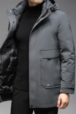 棉衣男冬季新款加厚保暖棉袄爸爸装中年男士可脱卸帽休闲棉服外套，男装棉衣，电商B212（原钱塘6029）