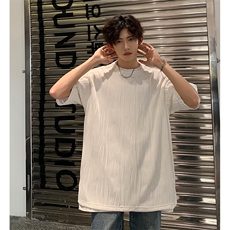 8XL-M特大码夏季短袖冰丝皱感透气T恤男潮垂感宽松半袖DX305P45，男装T恤，电商D206-1