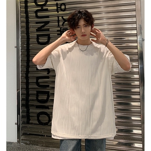 8XL-M 特大码夏季短袖冰丝皱感透气T恤男潮垂感宽松半袖DX305P45图片
