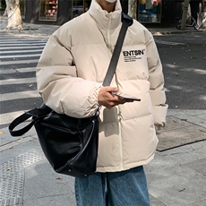 港风冬季时尚百搭宽松字母立领棉服外套MY62039特批65控99，男装棉衣，电商A268A