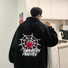 抖音品质23/秋季320G华棉男士连帽大码印花卫衣WYH3252-P45控68，男装卫衣，电商B370