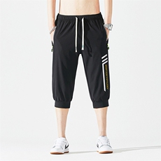 2025夏季新款男士七分裤时尚休闲马裤潮流男裤子KZ1071-P28，男装休闲裤，星座217-4