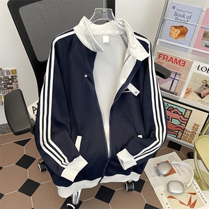 美式拼接运动夹克男冬季百搭情侣外套高街棒球服WY0391-P46图片
