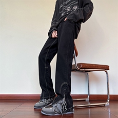 B2212023秋冬新款美式ins高街小众拉链牛仔裤LK22077-P65控88，男装牛仔裤，电商B221