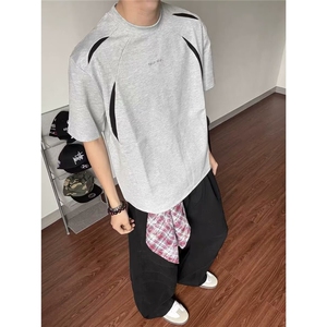 新款短袖t恤男夏季韩版潮流简约半袖上衣宽松休闲潮牌DTA271-P39图片